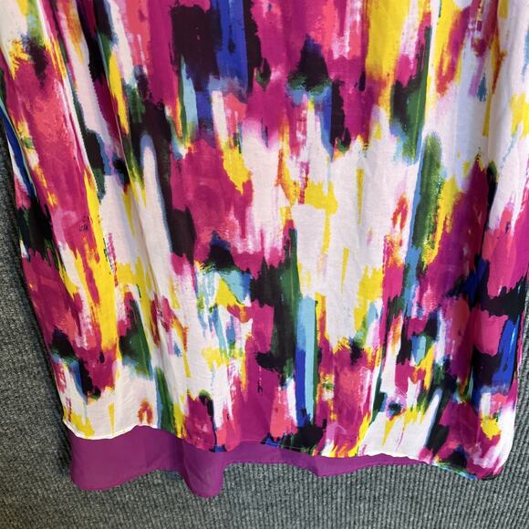 Cato Womens Shift Dress Size 16 Multi Color Abstract Sleeveless Office Career - Picture 4 of 10